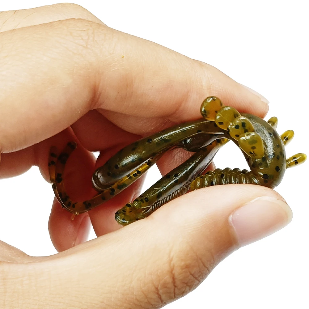 

Newbility Wholesale OEM custom 7.5cm 3.5g Artificial Soft Plastic Bait Crayfish PVC Lure for Freshwater Bass Fishing, 2 colors