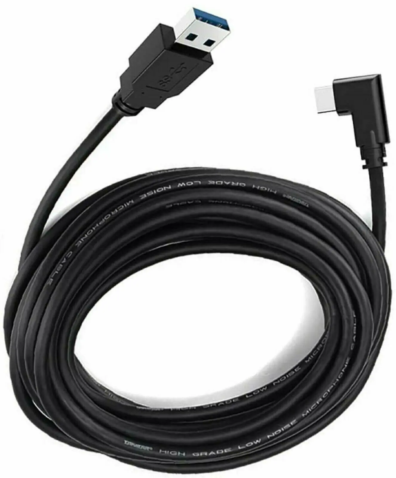 

90 degree 10ft Cable for Oculus Quest Link 3.2 Type-C Right Angle to USB A Charging Cord
