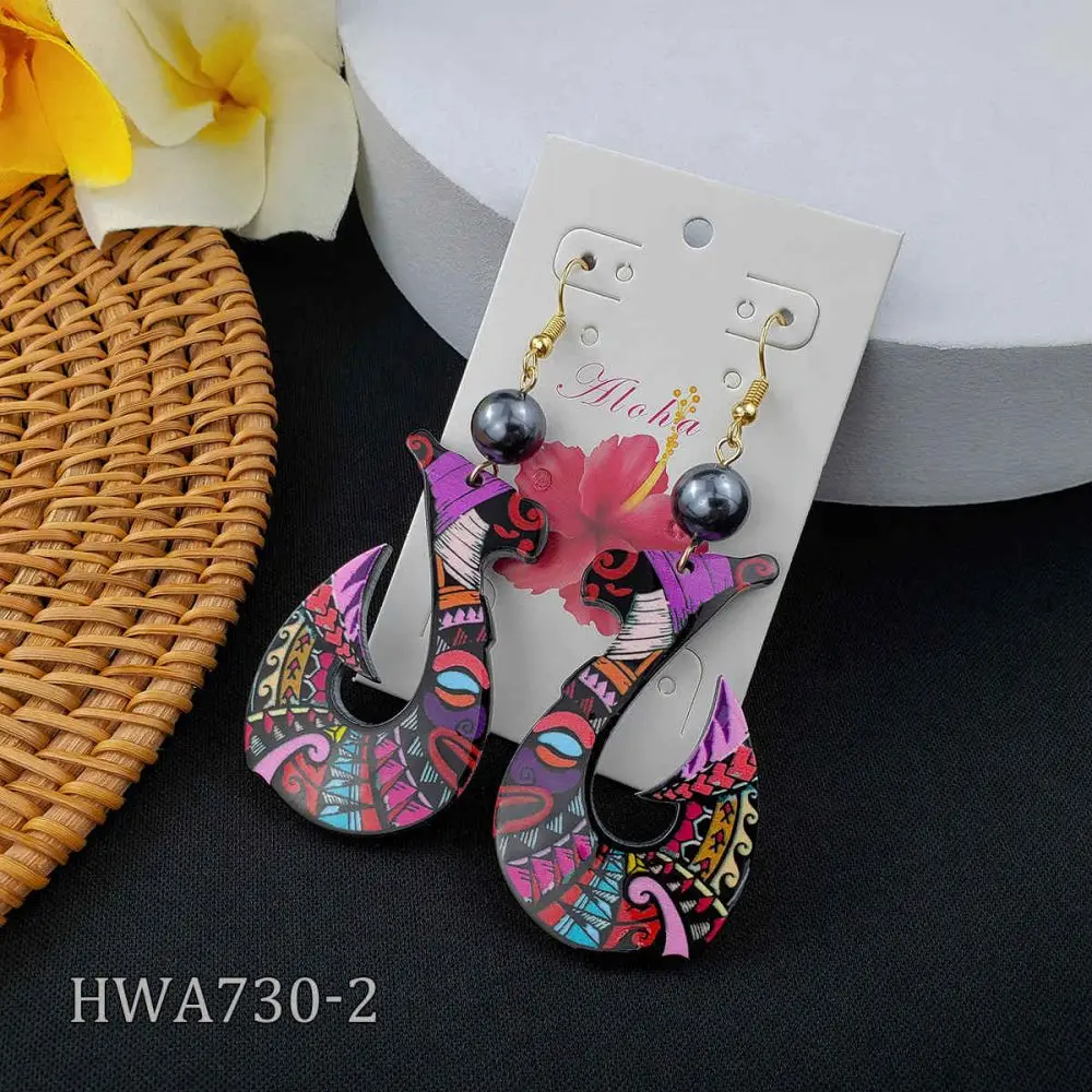 

Acrylic boho earrings women's bohemian resin earrings jewelry wholesale fashion jewelry circle style pendant acrylic earrings