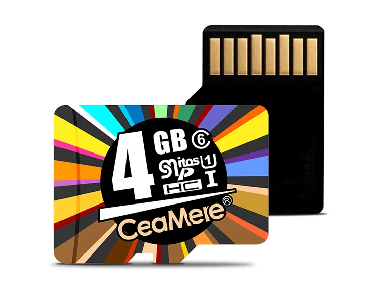 Ceamere Classic Colorful Pattern Mini Memory Micro SD Kort Class 10 Carte Memoire Card 2GB 4GB 8GB 16GB 32GB 64GB 256GB SD Kort