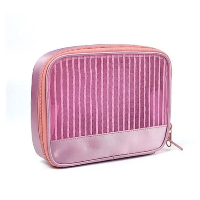 

Cosmetic Private Label Professional Pink Wholesale Pvc Small Bags Men Mesh Portable Makeup Bag, Customized color