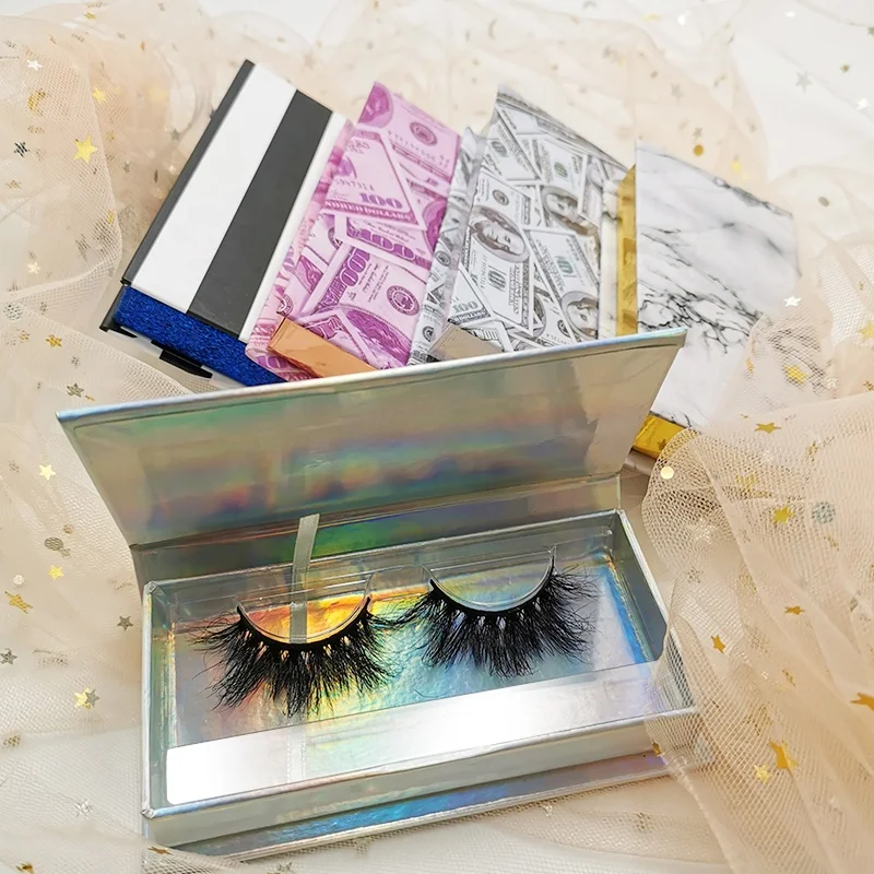 

Wholesale 3D Eyelashes 25mmFluffy Mink Lash with Customized Logo Eyelashes Luxury Soft Eyelashes Vendor