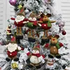 New Cute Tree Ornaments Xmas Gifts Christmas Ball christmas decoration Plush Toys Santa Animal Soft Plush Toy