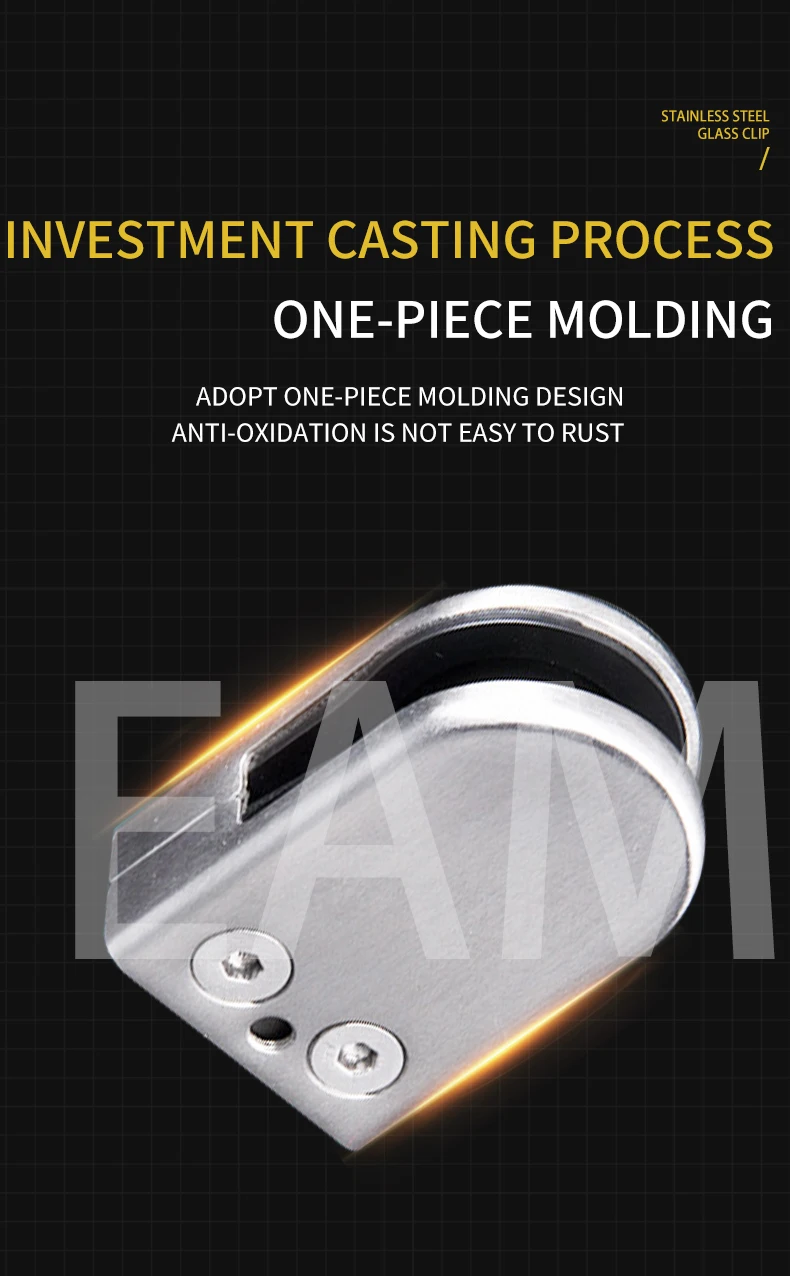 stainless steel glass clamp B008  stairs railing  baluster High quality glass clamp