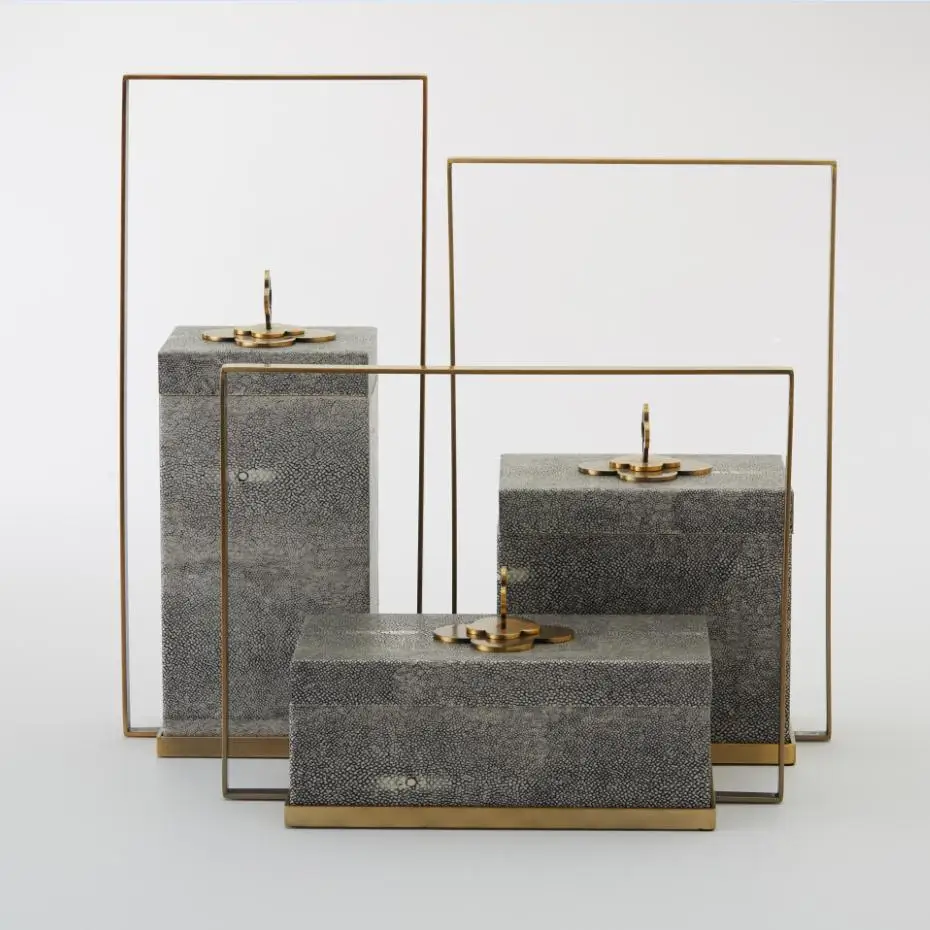 

Leather cover Hotel lobby Decorative box home show room furnishings articles  decoration boxes, Custom made