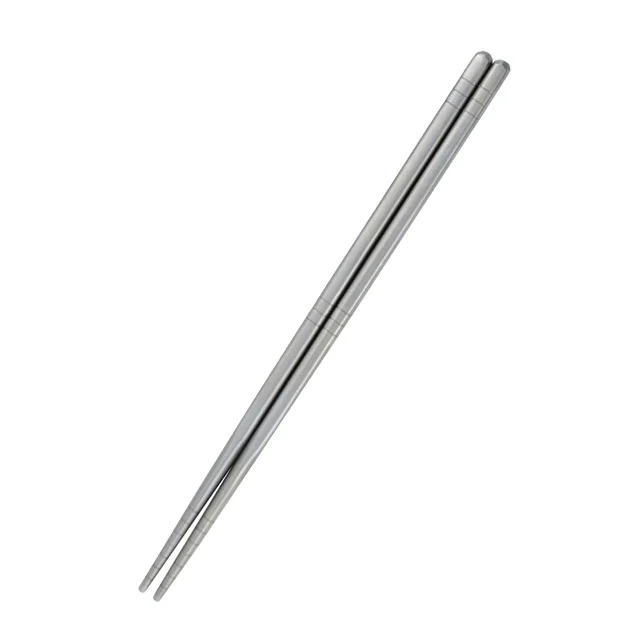 

New style solid ultra-light round table for family use pure titanium Chinese chopsticks, Silver