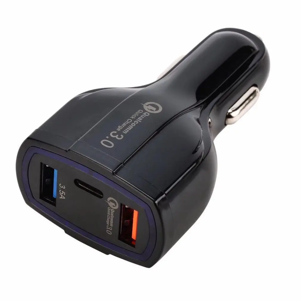 

Quick Charge 3.0 Car Charger For Mobile Phone 3 Usb PD Car Charger Qc 3.0 Fast Charging Adapter Mini Usb Dual Car Charger