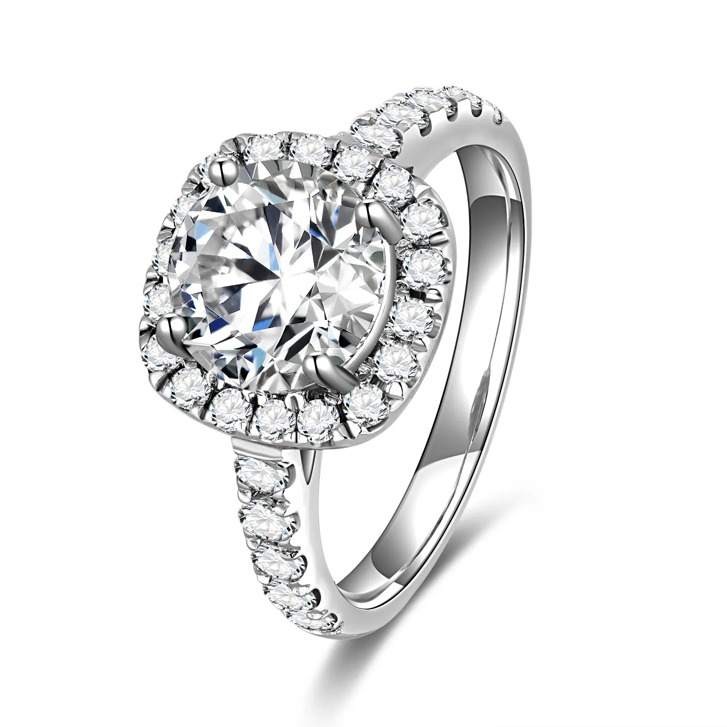 

Hot Sale Luxury Square Bag S925 Silver Moissanite Female Ring