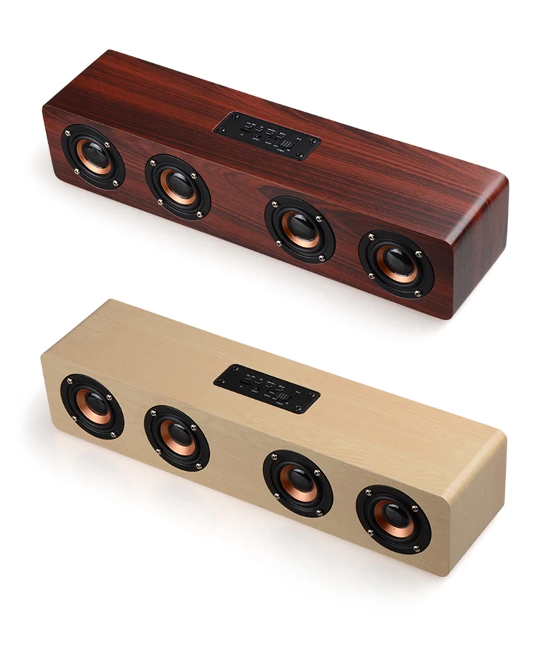 

W8 Home Wooden Bluetooth wireless speaker portable Subwoofer four horn bass Wireless receiver FM Handfree call speaker for music