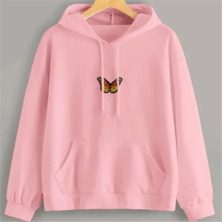 

Wholesale Streetwear Sweatshirts Women Long Sleeves Crop Top Gym Wear Hoodie Clothing Customised Waterproof Embroidered Pullover, 4 colors