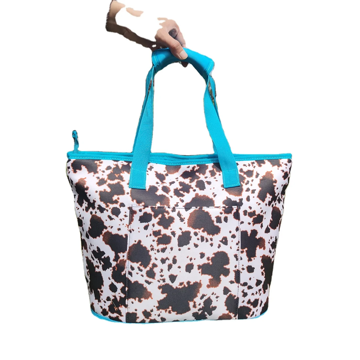 

Personalized Zipper Neoprene Tote Bag Beach Cooler with Small Pocket