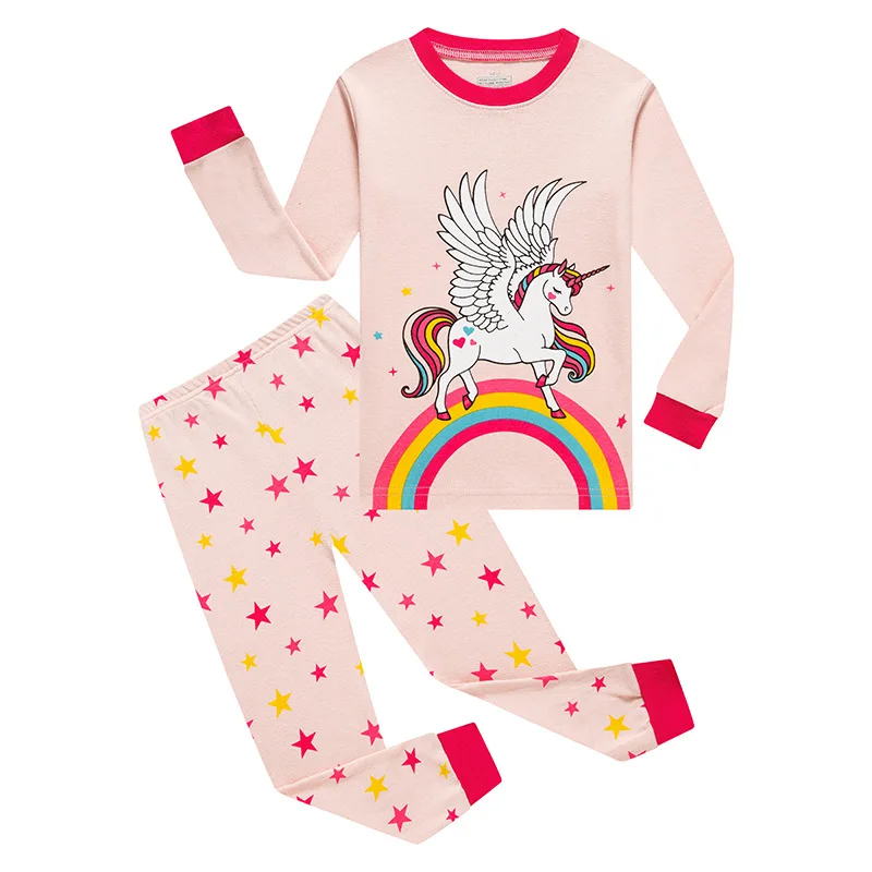 

kids loungewear set 100% cotton pyjamas kids pajamas character sleepwear 2 pcs girl cute kids cartoon pajamas, Many colors