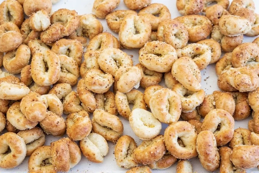 Bagel with seasoning on top