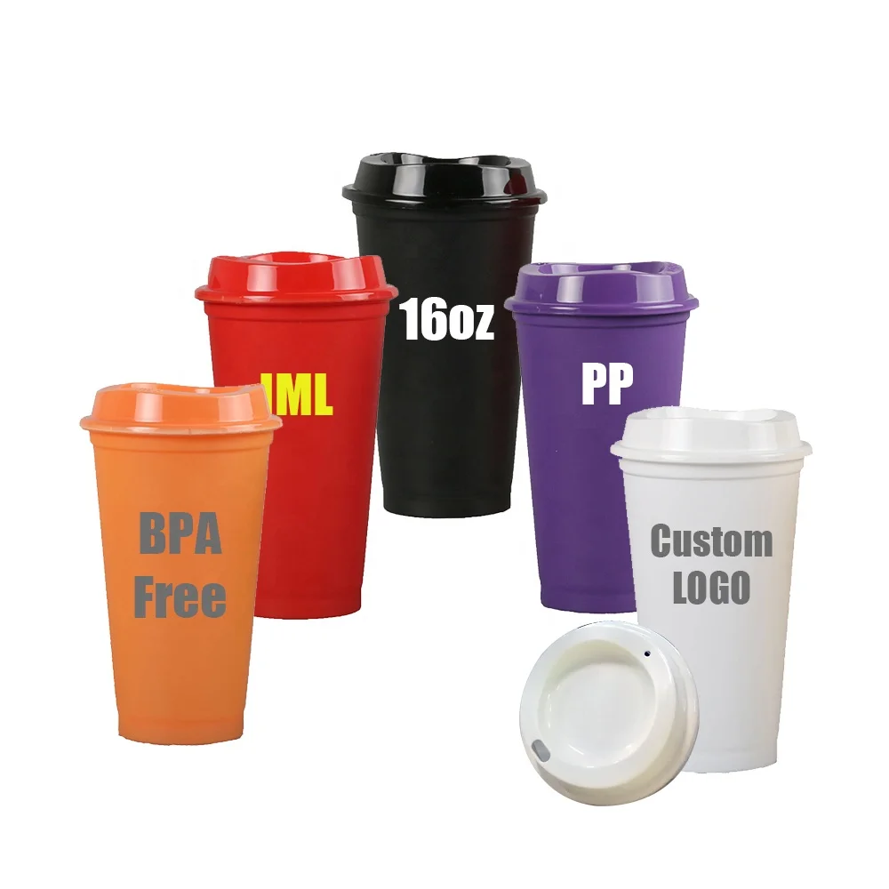 

2020 new fashion reusable PP cup reusable coffee cup, Customized colors acceptable