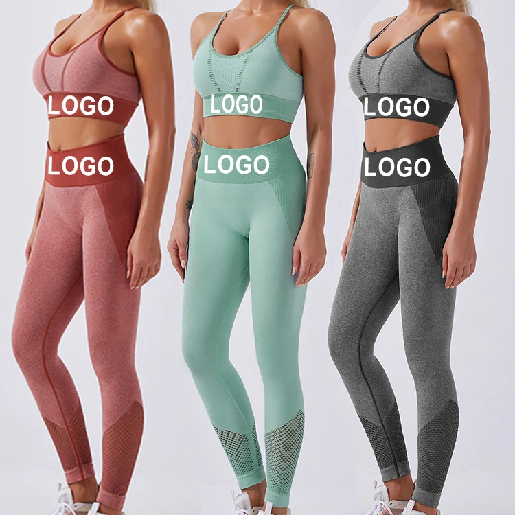 

Women Sportwears Yoga Sets Seamless Activewear Fitness Gym Wear Sport Clothes, Shown