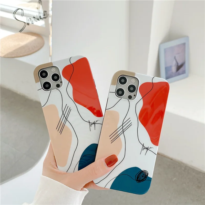 

2021 Italian Artistical Painting Mobile Phone Cover for iPhone 12