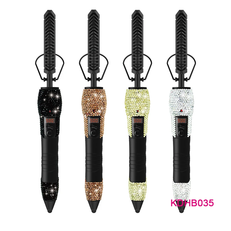 

Ceramic professional press comb bling crystal high temperature 500F hot hair comb, Pink,hot pink,silver