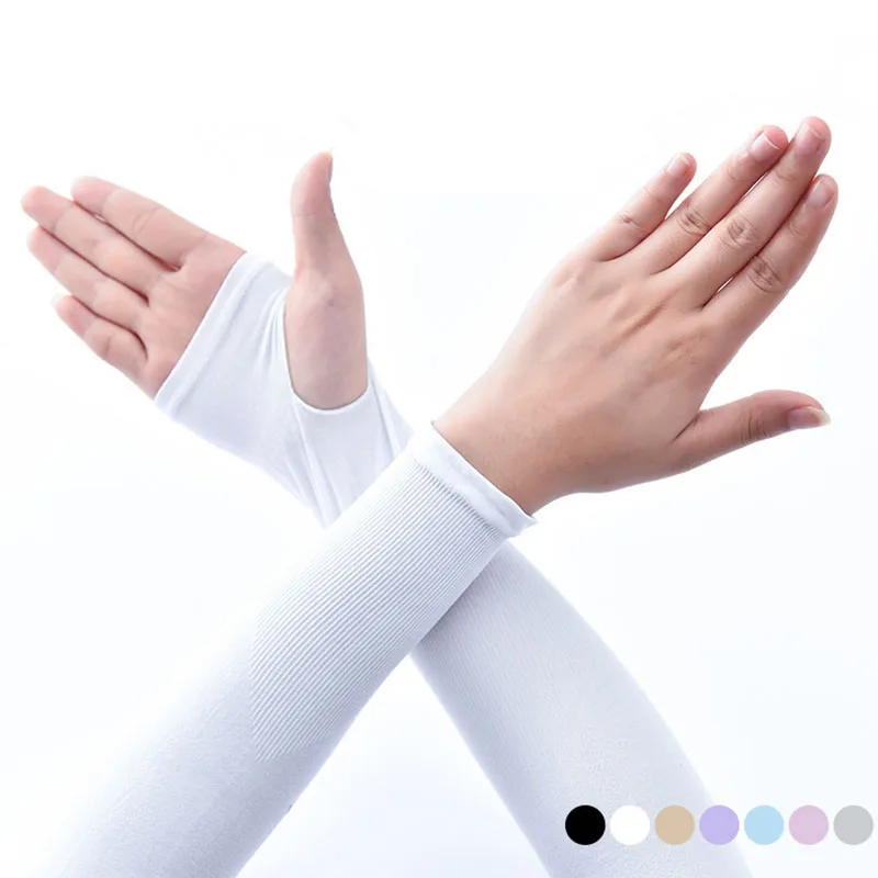

Women Men UV Protective Sun Protection Long Sleeves Sport Fishing Compression Cooling Arm Support, 7 color