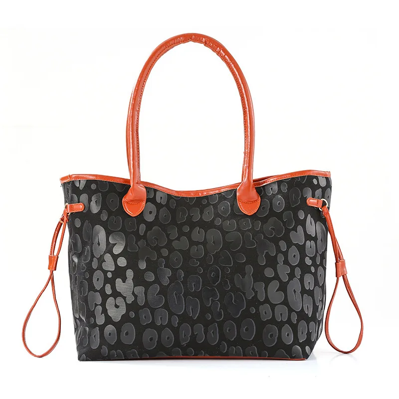 

New Arrival Fashionable Leather Handbag Large Top Zip Tote Bag For Women Top Handle Satchel, Black