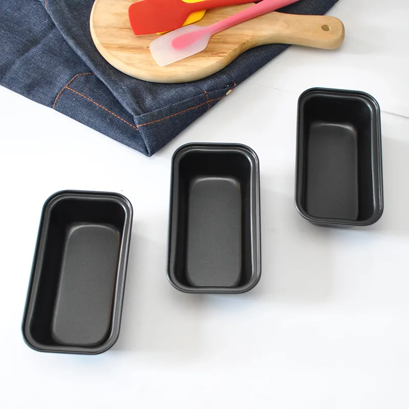 

Factory supplier black square carbon steel bakeware baking bread toast box cake mould