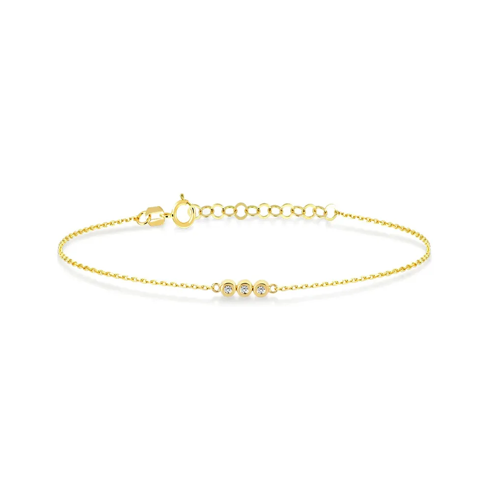 

minimalist 925 silver women bracelet a row a bar three round mini zircon gold plated bracelets fine jewelry bracelets