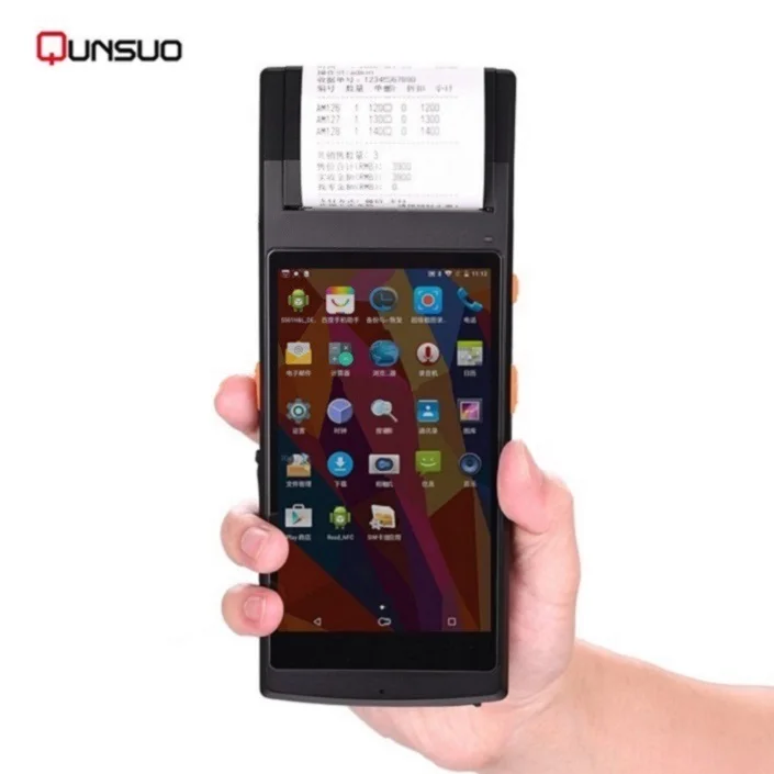 

Industrial Handheld Android 2D Barcode Scanner Fingerprint Logistics portable Rugged PDA With label Printer
