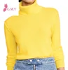 2019 Ladies Winter Pullover Style Long Sleeve Turtle Neck Ribbed Trim Sweater