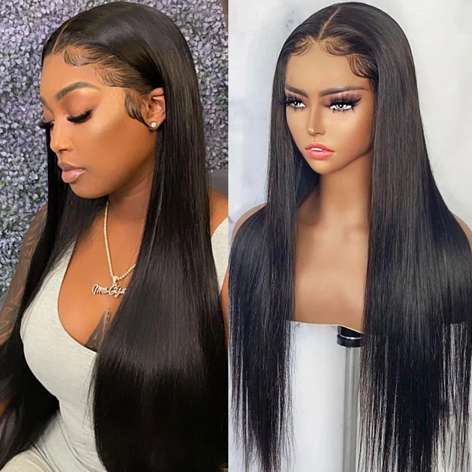 

13X4 Hd Human Hair Straight Lace Front Wigs Raw Vietnamese Hair Full Lace Wigs For Black Women Transparent Lace Frontal Wigs