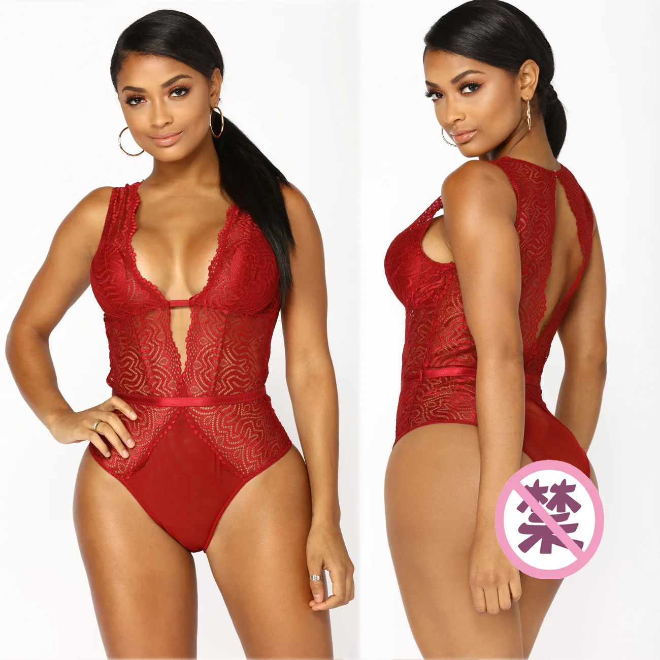 

NY-0642 New Amazon Hot Sales See Through Lace Sexy Harness Lingerie Set Chakra