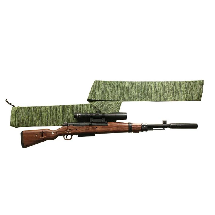 

Gun Sock Outdoor Hunting Rifle/Shotguns Anti-Rust Silicone Treated Drawstring Closure, Black,grey stripes,green stripes,brown stripes,light grey