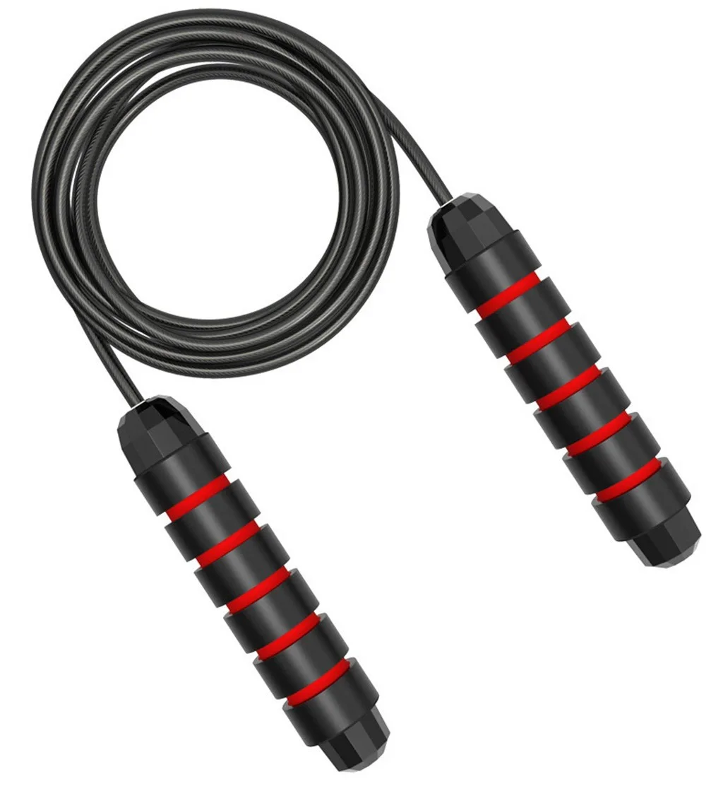 

Segorts High quality professional adjustable plastic pvc fitness speed skipping jump rope, Black or customized color