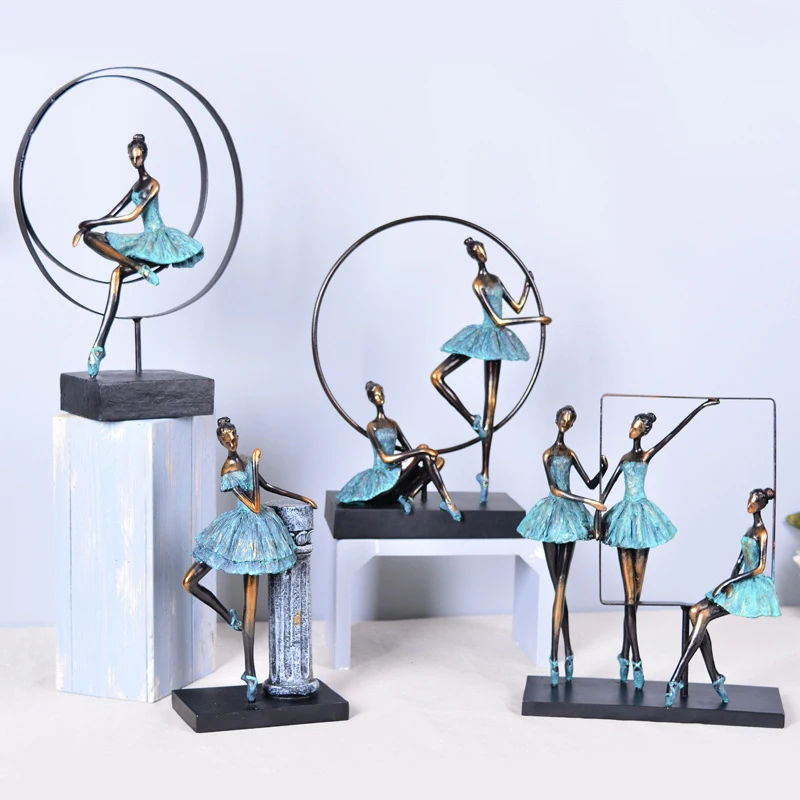 

Creative Ballet Character Holiday Gift Decoration Dancing Girl Table Ornaments For Living Room, As photo