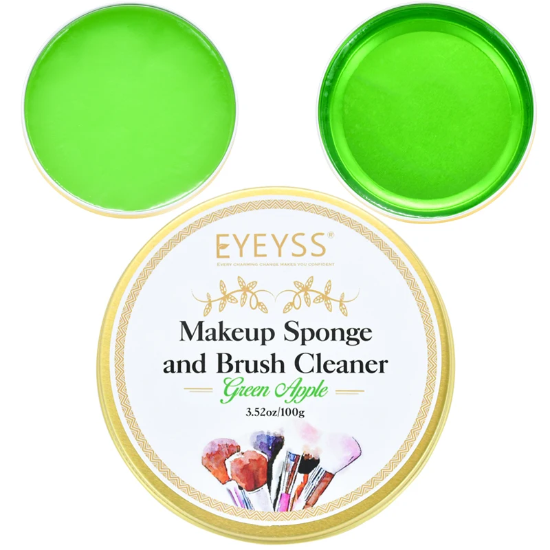 

Oem Makeup Brush Cleanser Solid Soap In Tin With Pad