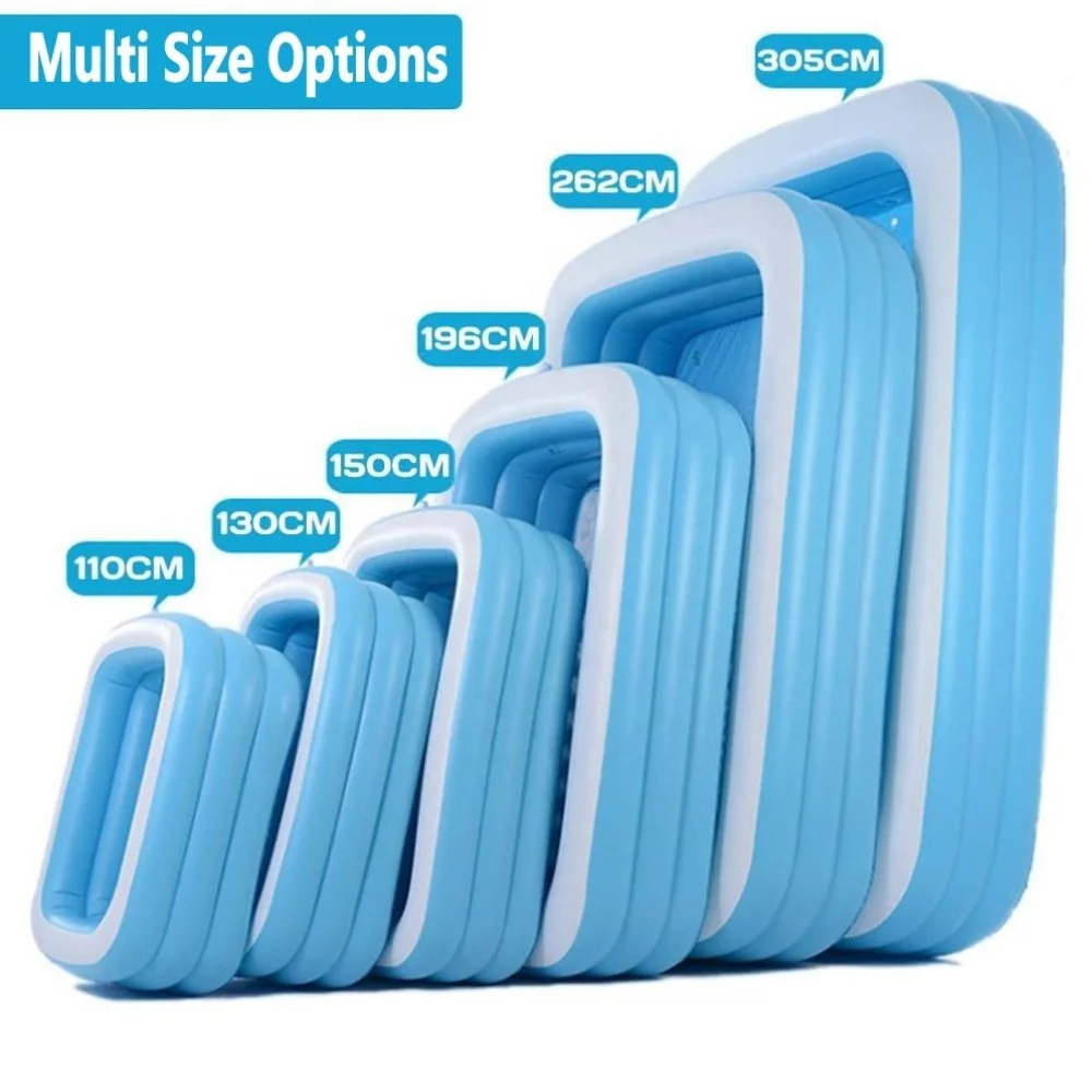 

Ready To Ship Three Rings Thick PVC Family Kids Indoor Bathing Pool Plastic Inflatable Pools Swimming Outdoor