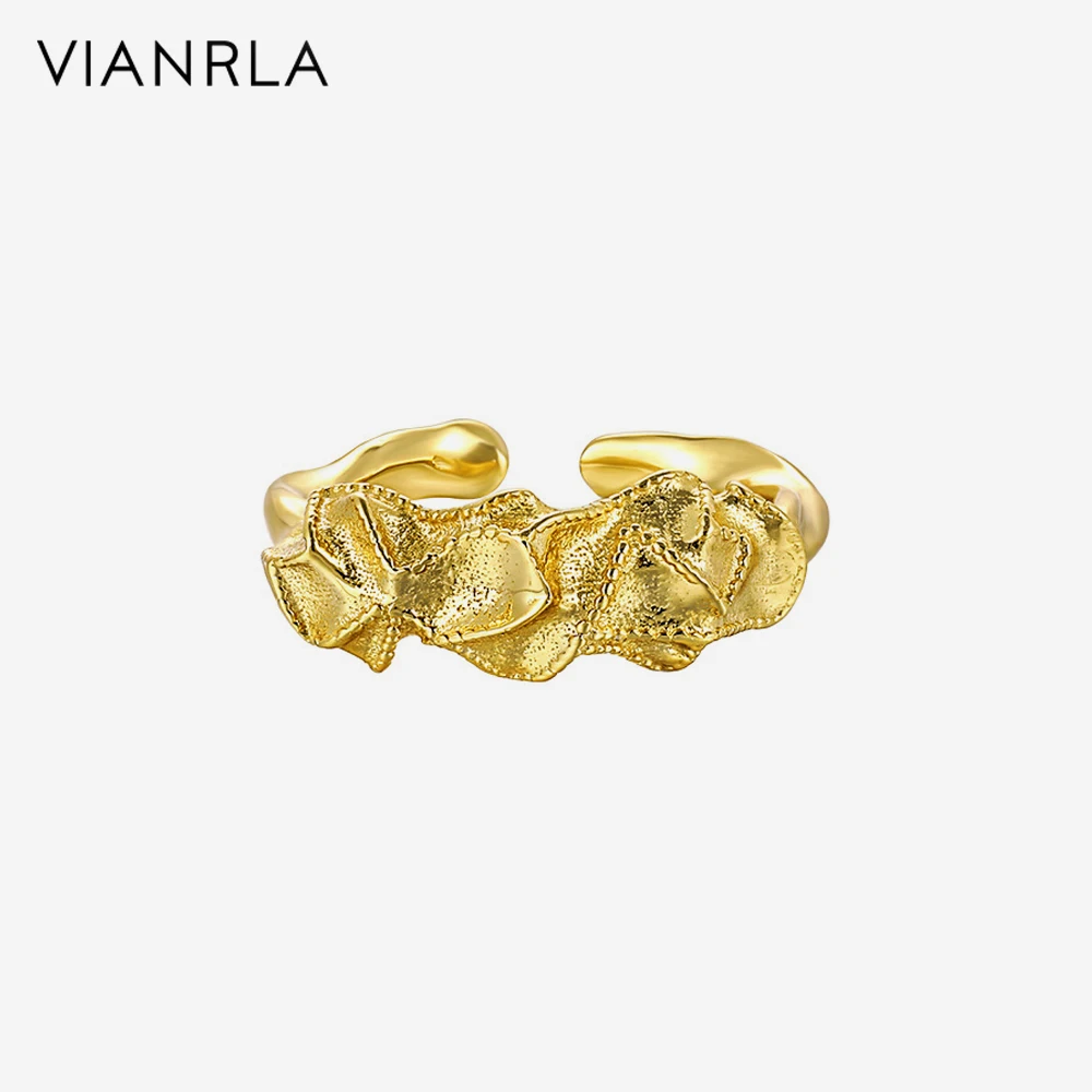 

VIANRLA 925 Sterling Silver Ring 18K Gold Plating Stackable Rings Fashionable Jewelry