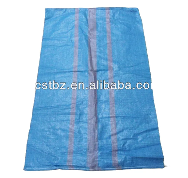 
PP woven blue bag exported to Morocco for packing wheat 