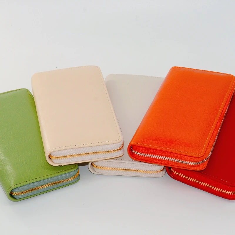 

Hot sale pure color wallet High capacity zipper long PU leather wallet for girl lady children can customizable wallet, Customized color