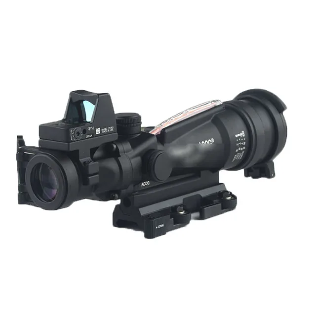 

Tactical 5x35 ACOG RMR Telescopic Real Fiber Glass Reticle Hunting Optic Red Dot Sight Airsoft Riflescope Holographic Scope