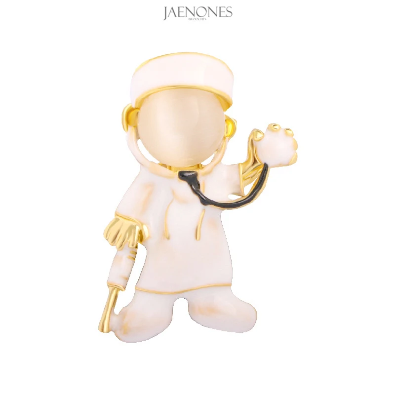 

JAENONES High End Design Fashion Custom Enamel Medical Doctor Gift Health Brooch Nurse Brooches