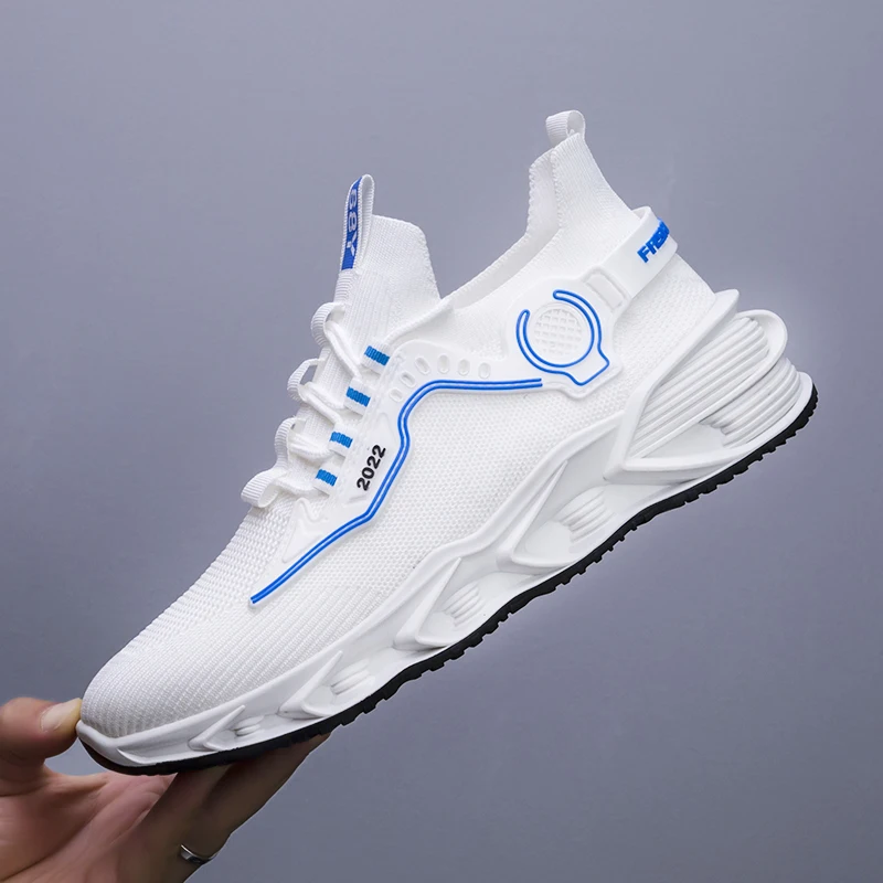 

China Manufacturer Custom Men Running Sports Shoes Men's Casual Shoes, Black,white,blue