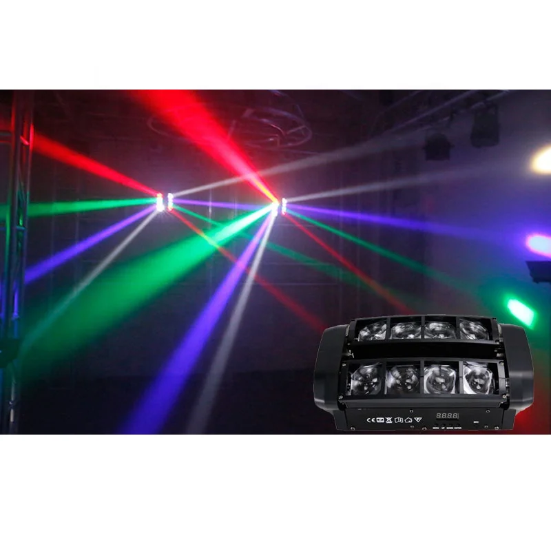 
ENDI Hot sell 4in1 rgbw mini 8 eye spider led beam stage lighting with imported beads for Karaoke dance room dj lights  (60794976502)