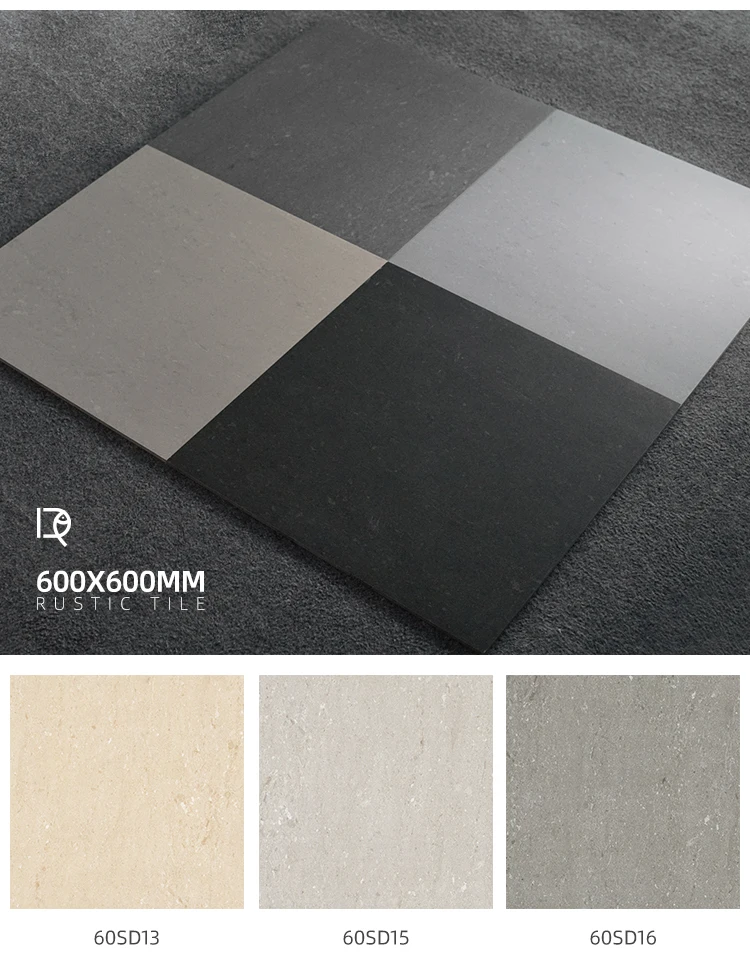 600 x 600mm non-slip beige rustic porcelain tile 600*600mm matt finishing surface beige color glazed porcelain tiles