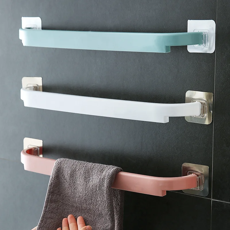 

Towel Bar Non Perforated Toilet Extended Bathroom Double Pole Wall Hanging Towel Rack