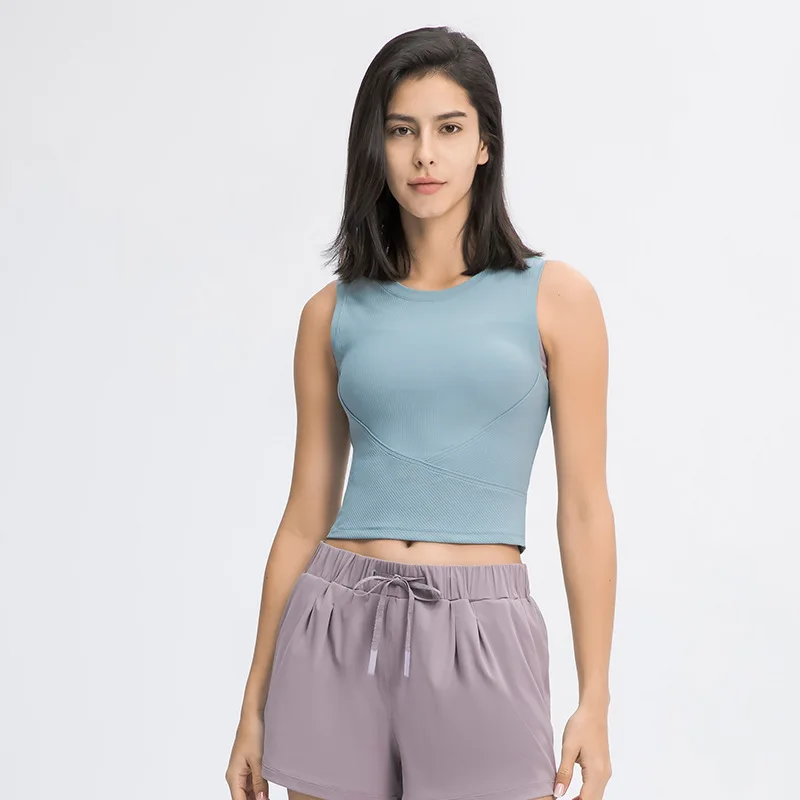 

2021 New Style Women Super Soft Cool Compression Fitness Gym Exercise Tank Tops