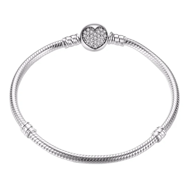 

Latest Design Round Beads Jewelry 925 Sterling Silver Heart Infinity Bracelet