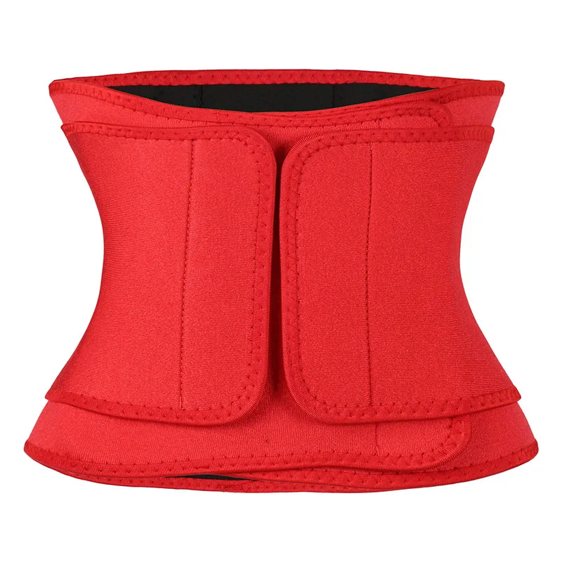 

ATBUTY Waist Trainer Double Trimmer Belt Red Neoprene Short Torso For Waist Support, Black