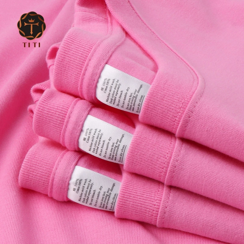 TITI 250g Summer Casual Oversized T-Shirt 100% Cotton New Arrivals OEM Wholesale Custom Logo Heavy Weight"