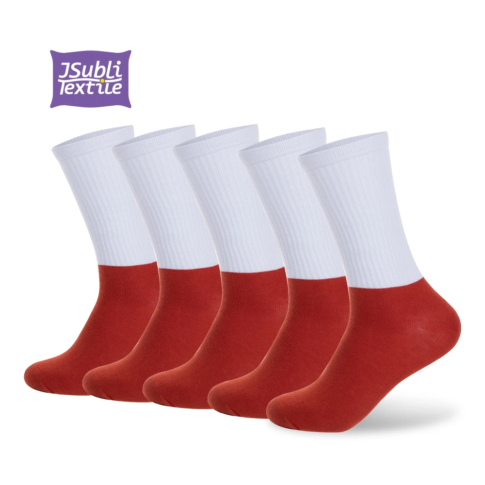 

JSubli Textile Maroon Sole Sublimation Blank Printing Athletic Tube Socks for man