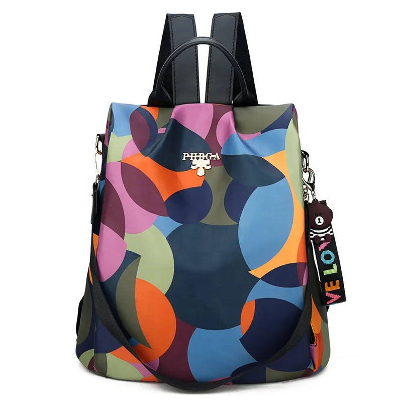 

2021 New Ladies Oxford Cloth Anti-theft Hike Backpack Women Camouflage Outdoor Backpack Bag