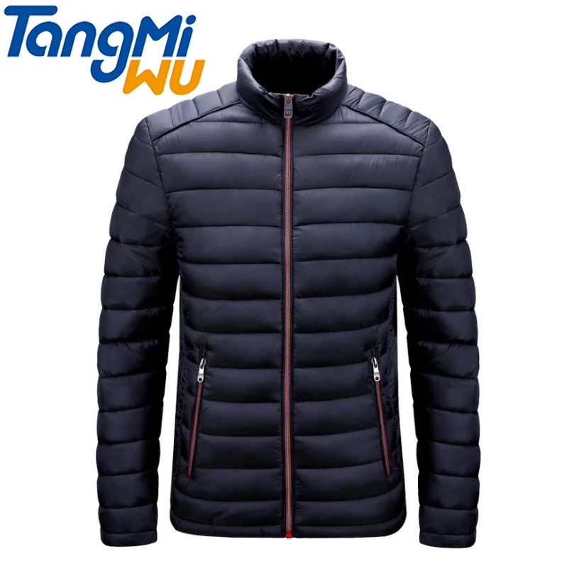 

2021 factory wholesale fashion winter plain jacket stand-up collar pocket puffer jacket custom puffer jacket men